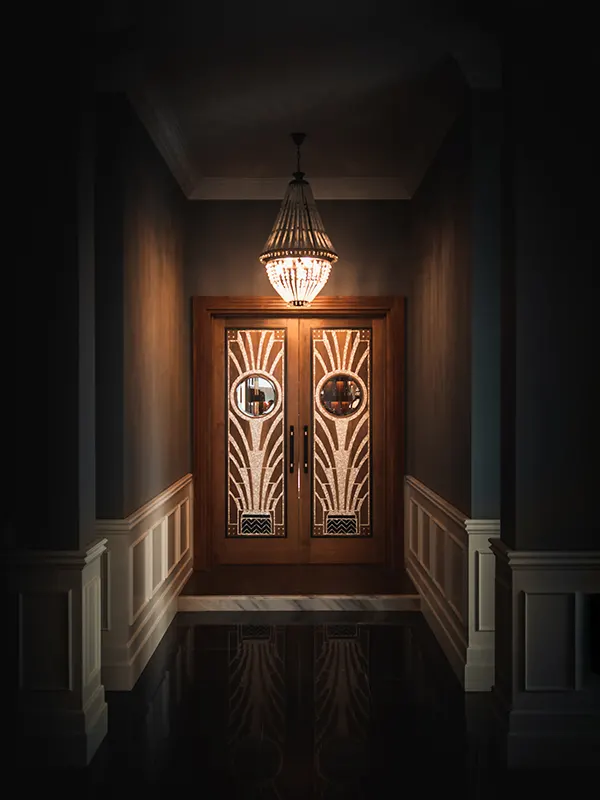 Pinstripe Bar - entrance door