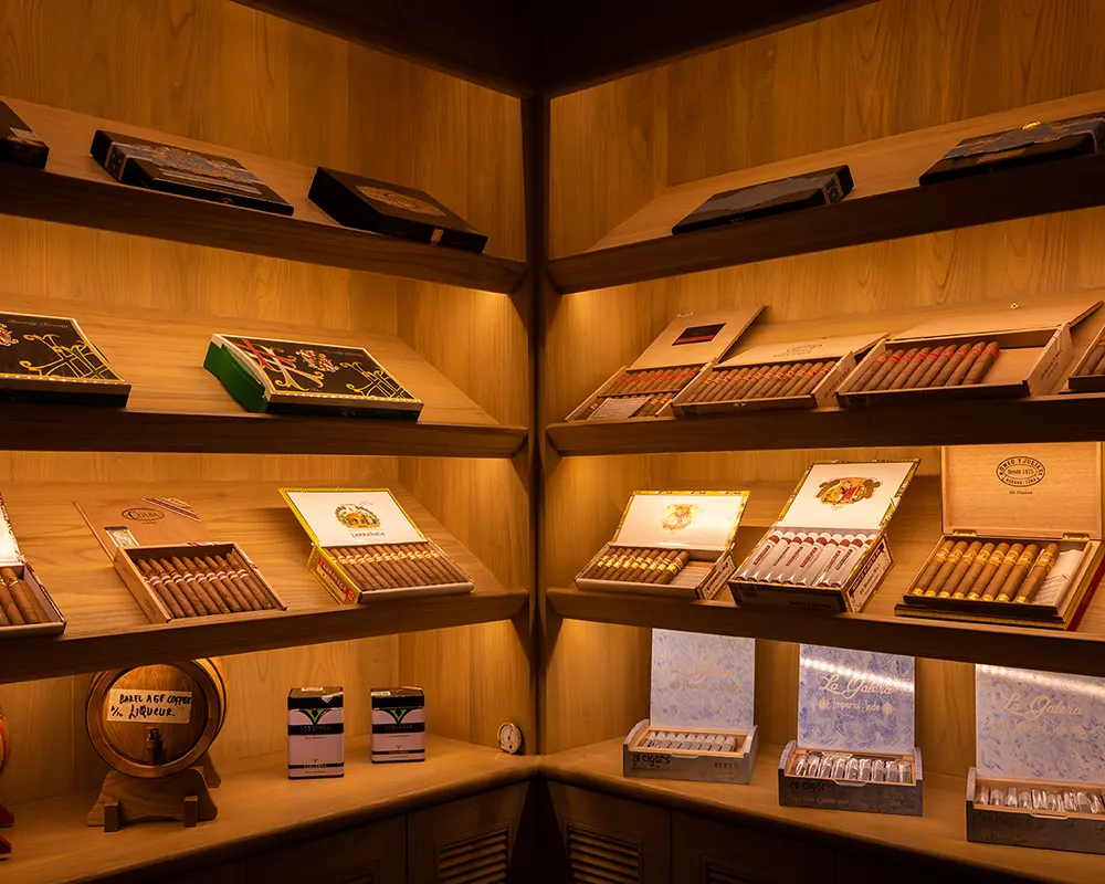 Cigars collections at Pinstripe Bar
