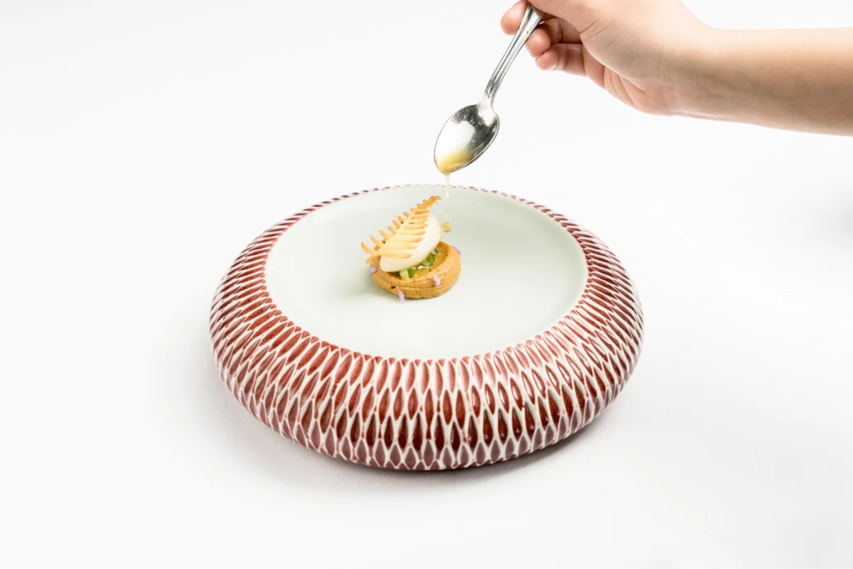 Fine dining dessert at Apéritif Restaurant, Bali