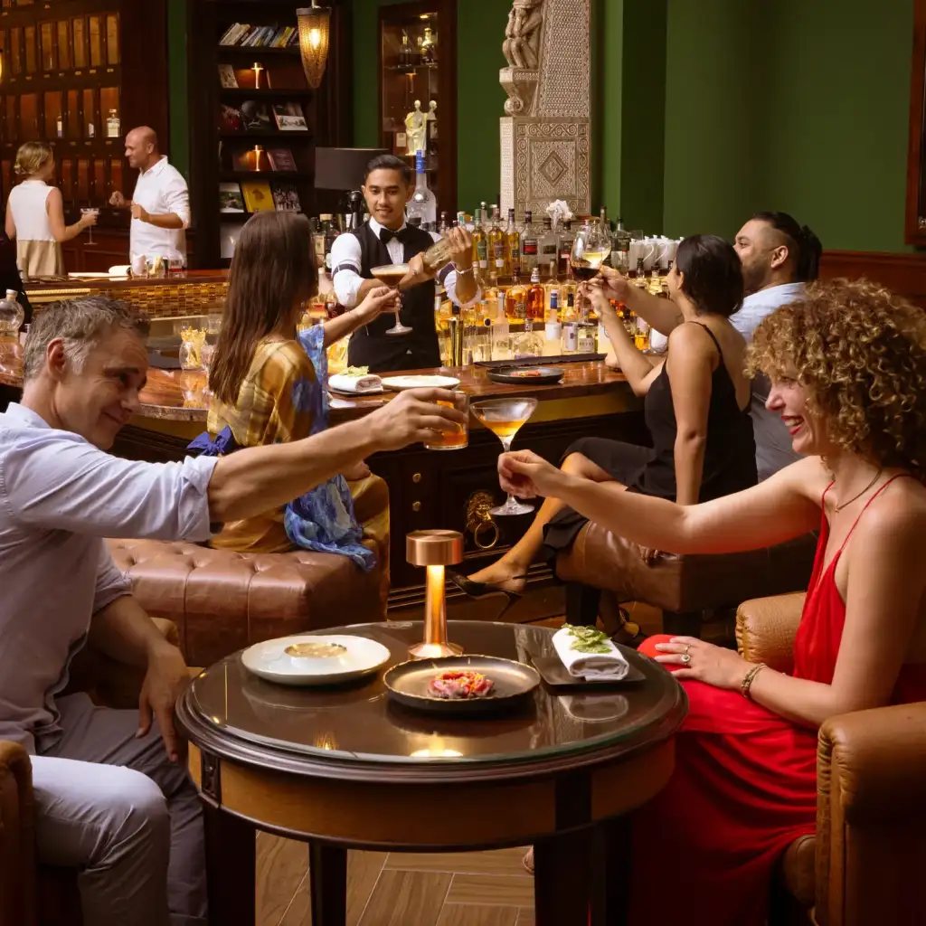 Pinstripe Bar’s modern, luxurious, and hidden speakeasy lounge