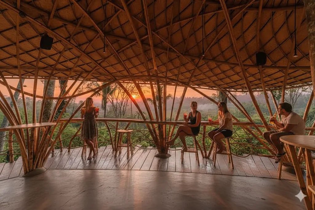 Elevator Sunset Bar at Bambu Indah Resort